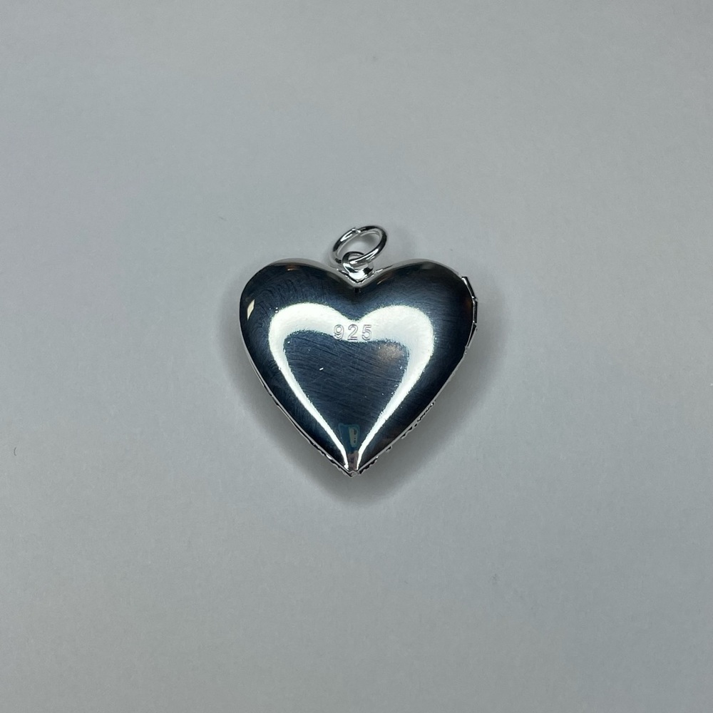 Victorian Heart Silver-Tone Gem Locket - Picture 3 of 4